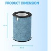 Nispira HP302 3-in-1 True HEPA Activated Carbon Filter Replacement for Shark Air Purifier MAX HP200 HP300 Series Part # HE2FKBAS, HE2FKBASMB, 3 Packs - 2 of 4