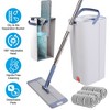 NewHome"Flat Floor Mop Bucket with Wringer, Hands-Free Operation & 3 Reusable Washable Mop Pads"Grey - 4 of 4