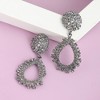 SOHI Women's Gold Corroded Drop Earrings - 2 of 3