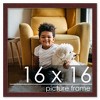 PosterPalooza | Square Minimalist Brown Picture Frame - UV Acrylic, Foam Board Backing, Hanging Hardware - 2 of 4