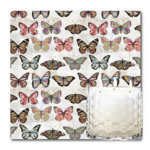 Courtside Market Butterfly Love Pattern 13.5 oz Soy Wax Candle with 8"x8" Artboard - 1 of 2