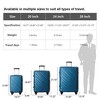 MAYEERTY 3-Piece Luggage Sets, Suitcase with Wheels, Hardside Suitcase With Four Spinner Wheels and Scratch-Resistant Surface, Blue - 2 of 4