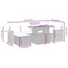 vidaXL 7 Piece Patio Sofa Set with Cushions Black Poly Rattan - 4 of 4