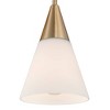 Possini Euro Design Possini Euro Amie 22" 3-Light Warm Brass and Opal Glass Bath Light - 3 of 4