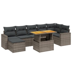 vidaXL Garden Sofa Set Grey - 1 of 4