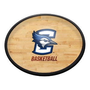 College Basketball Hardwood Design Oval Slimline Lighted Wall Sign - 1 of 4