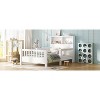ORRD Twin Size Platform Bed with Storage Headboard, Pull-Out Design, High-Quality Safety Rails, White - 2 of 4