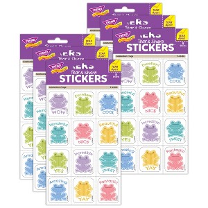 TREND Celebration Frogs Tear & Share Stickers®, 60 Per Pack, 6 Packs - 1 of 4