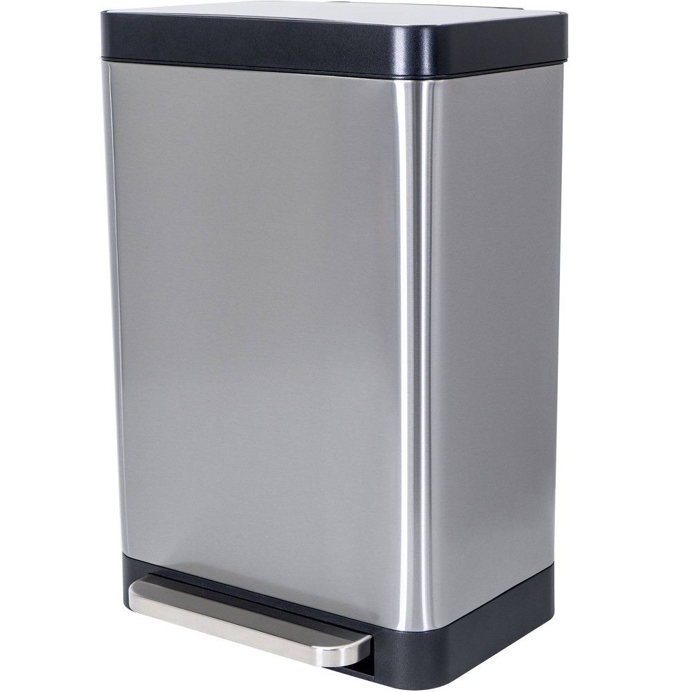 Hefty 52.2L Stainless Waste Step Trash Can