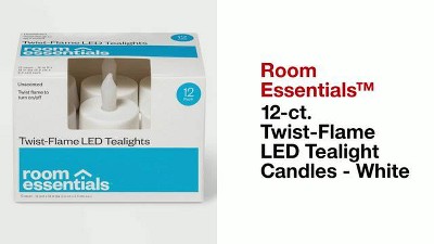 12ct Twist-flame Led Tealight Candles White - Room Essentials™ : Target