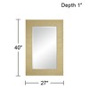 Noble Park Jeneva Rectangular Vanity Wall Mirror Modern Beveled Shiny Gold Leaf Wood Frame 27" Wide for Bathroom Bedroom Living Room Home Office House - 4 of 4