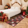 Christmas Area Rug Festival Winter Decorations Rugs Soft Washable Santa Claus Reindeer Snowman Pattern Rug - 3 of 4
