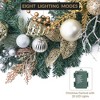 6ft Pre-Lit Christmas Garland - Battery Operated with 20 Lights, Flowers, Balls & Berries, Perfect for Indoor/Outdoor Fireplace Mantle Decorations - 4 of 4