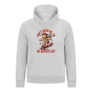 Everyday Kids Christmas Collection Gingerbread Skateboard Boys Pullover Hoodie – Holiday Sweatshirt - Heather Gray - 1 of 1