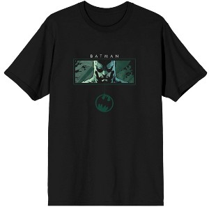 Batman Gotham City Poster Art Adult Black Crew Neck Short Sleeve T-shirt - 1 of 4