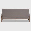 Perris Upholstered Wood Sofa Light Gray/Walnut - Baxton Studio - 4 of 4
