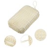 Unique Bargains Bathroom Jute Square Bath Sponge 5.55"x3.54"x1.77" Beige 1 Pc - 3 of 4