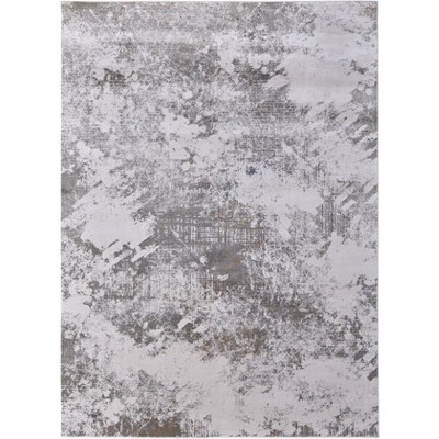 Waldor Modern Abstract Gray/Silver/Taupe Area Rug