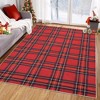 Christmas Area Rug Xmas Buffalo Plaid Rugs Winter Holiday Decorative Non Slip Accent Rug - 2 of 4