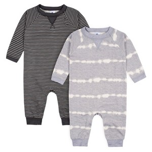 Gerber Baby Boys' Raglan Sleeve Romper, 2-pack - 1 of 4