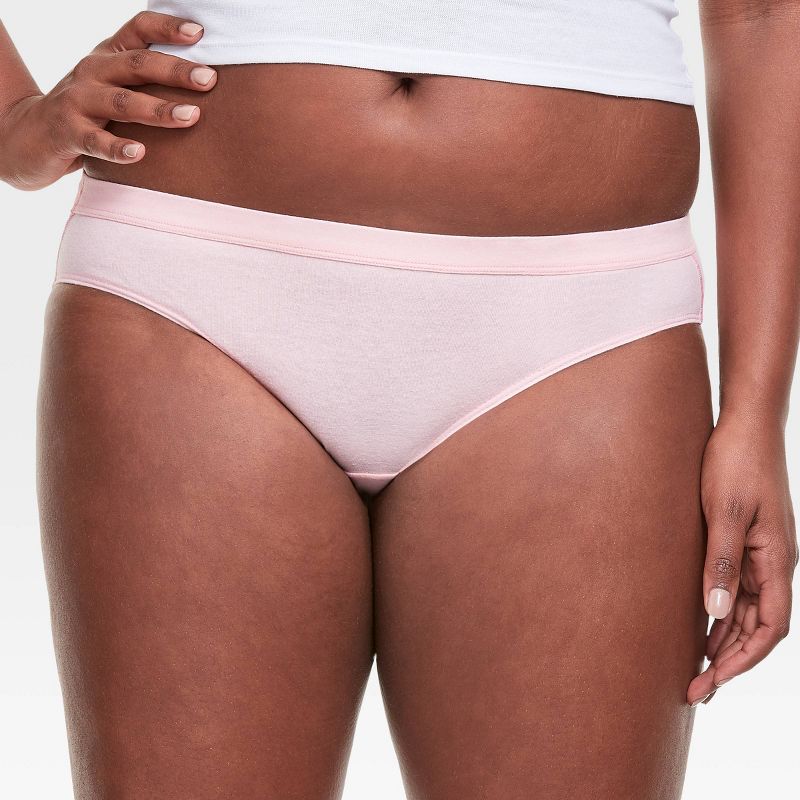 Hanes Women's 6pk Pure Comfort Organic Cotton Hipster Underwear - Assorted, 4 of 6