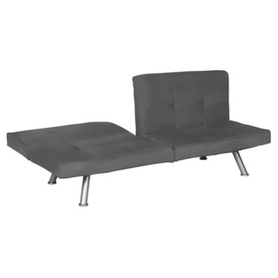 Contempo Microsuede Upholstered Convertible Futon Charcoal - Dorel Home Products
