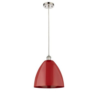 Plymouth Dome - 1 Light Cord Hung Mini Pendant In Industrial Style-14.75 Inches Tall and 12 Inches Wide