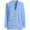Lands' End Women's Drifter Varsity Vneck Relaxed Cardigan Sweater - 3 of 3