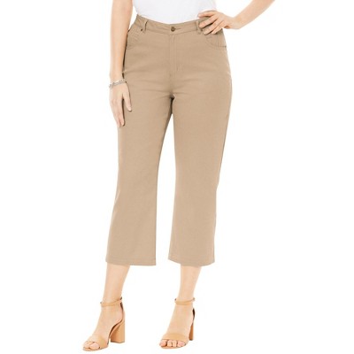 Jessica London Women's Plus Size Classic Cotton Denim Capri