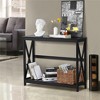 Yaheetech 2-Tier X-Design Console Table Sofa Side End Table for Living Room - 4 of 4