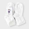 Toddler 8pk Turn Cuff Socks - Dealworthy™ White - 2 of 3