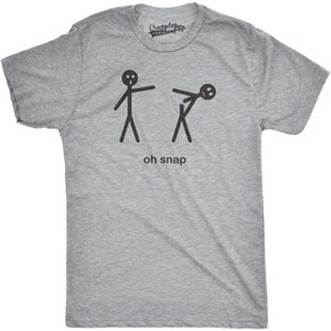 Mens Oh Snap Funny Stick Figure Hilarious Sarcastic Adult Humor Sarcasm T shirt - Crazy Dog Men's T Shirt - 1 of 4