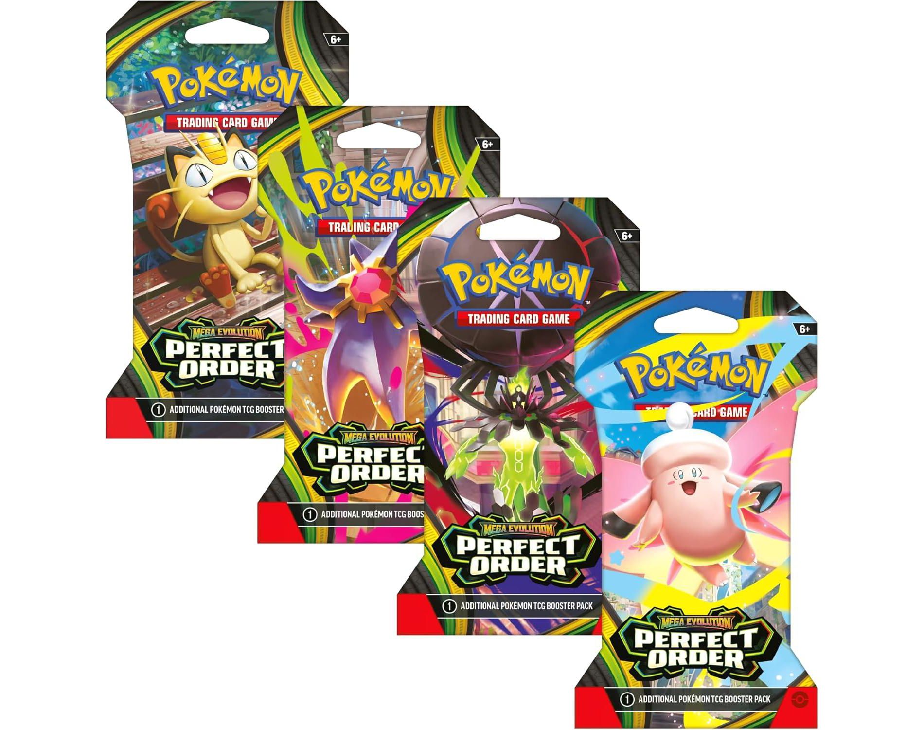 Pokemon TCG: Mega Evolution Perfect Order Sleeved Booster Pack Lot - 8 Packs