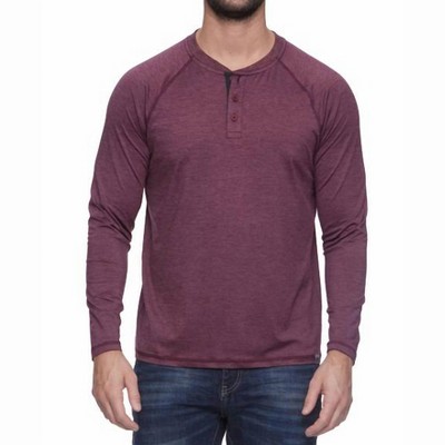 Women's Hanover Long Sleeve Performance Henley Shirt - Flags & Anthem