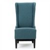 Accent Chair with Birch Wood Legs, Upholstered Comfortable High Backrest Dining Chair, Vanity Makeup Chair for Restaurant, Living Room, Bedoom - 2 of 4