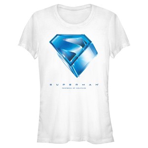 Juniors Superman Fortress of Solitude Symbol T Shirt - 1 of 2