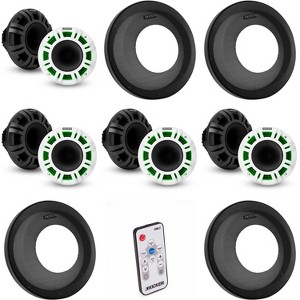 Kicker (4) 48KMXL65 6.5" 4-Ohm RGB-LED KMXL Horn-Loaded Marine Coaxial Speakers, Pairs  w/ LED Remote ( Includes Powersports Grilles ) - 1 of 4