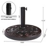 Christopher Knight Home Gobi Outdoor Resin and Steel Umbrella Base, Bronze/Black - 3 of 4