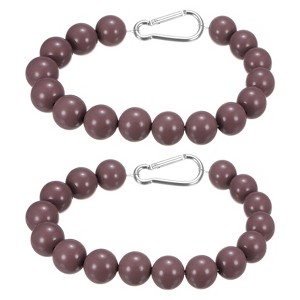 Unique Bargains Stainless Steel Indoor Outdoor 16 Beads Durable Flag Pole Beaded Retainer Ring 0.98" - 1 of 4