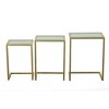 Carolina Living Emil Nesting Table Set Gold: Clear Tempered Glass, Metal Frame, No Assembly Required - image 4 of 4