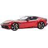 Ferrari 12Cilindri Rosso Imola Red with Black Top with DISPLAY CASE Limited Edition to 200 pieces 1/18 Model Car by BBR - 2 of 4