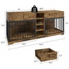 Whizmax 82” Large Dog Crate with 4 Drawers and Shelves, Double Dog Crate Furniture TV Stand, Wooden Heavy Duty Dog Crate for Medium Large Dogs - 2 of 4