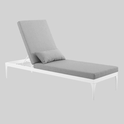 Perspective Outdoor Chaise Patio Lounge Chair Gray - Modway