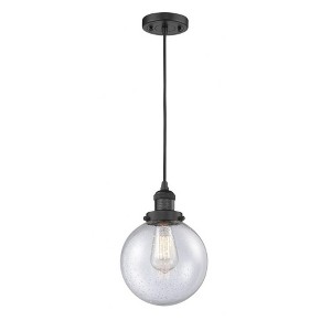 Beacon - 1 Light Cord Hung Mini Pendant In Industrial Style-11.5 Inches Tall and 8 Inches Wide - 1 of 1