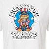 Women's - Garfield - Want You To Have A Happy Fourth Cropped Graphic T-Shirt - 2 of 4