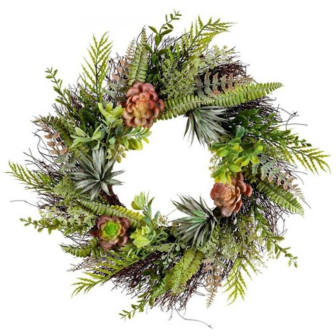 Hearth and Hand  With Magnolia 24” Dia Faux Wreath Fern 
