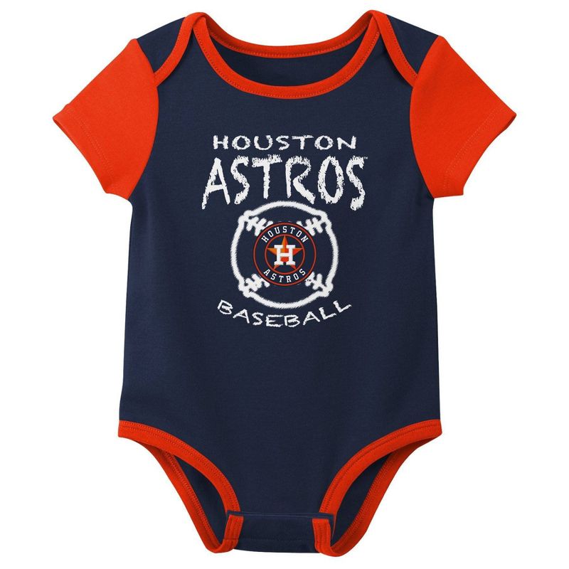 MLB Houston Astros Infant Boys&#39; 3pk Bodysuit, 4 of 5