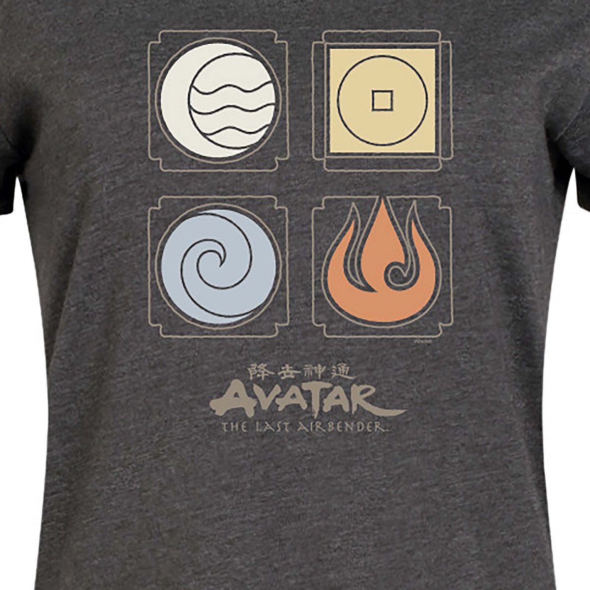 Women's - Avatar - The Last Airbender - Nations Symbols Graphic T-shirt Dress - thumbnail 2