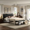 VECELO Full/Queen Size Upholstered Bed Frame with Storage End of Bed Bench, Platform Bed with Headboard & Charging Station, Black - 4 of 4