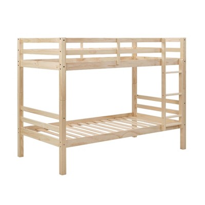 Dsvimoy Bed Bunk Bed Stylish Solid Wood Design with Safety Guardrails for Kids Room
, Off-White, 79"*17"*5.5"